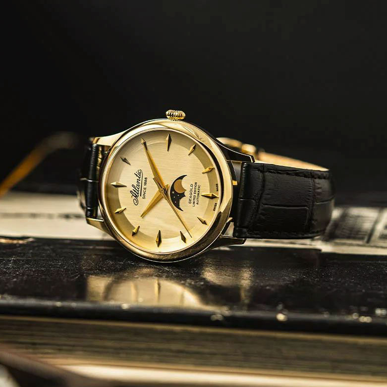 Đồng hồ Atlantic Swiss  AT-96741.65.31 vàng nguyên khối phiên bản giới hạn